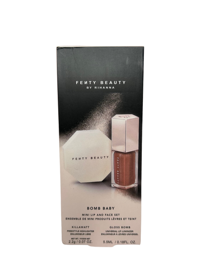 KIT FENTY BEAUTY By Rihanna Mini Lip Gloss and Highlighter FENTY GLOW-HU$TLA BABY